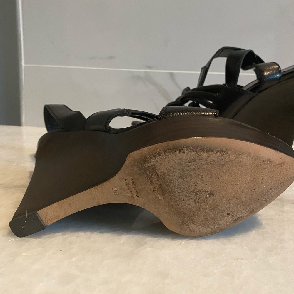 Yves Saint Laurent platform sandal.